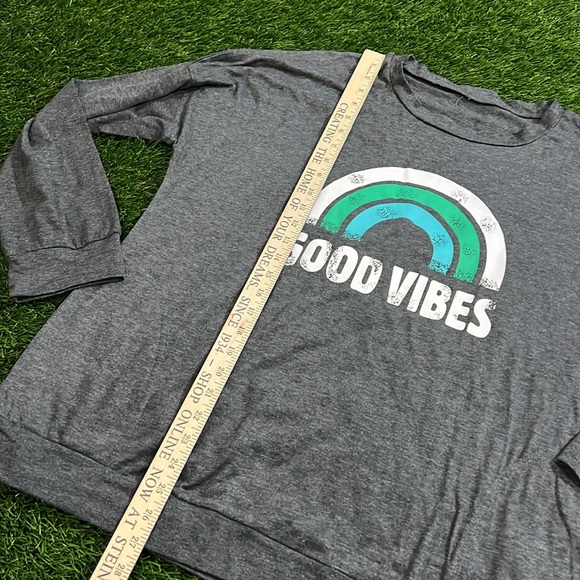 Women’s Good Vibes Long Sleeve Crew neck top with pockets - Picture 4 of 5